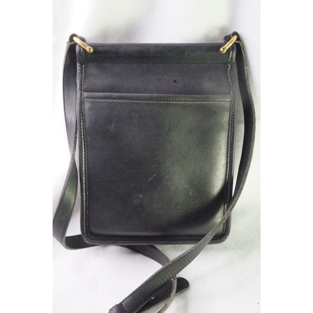Vintage 90s Coach Murphy 9930 Black Leather Brass Turn Lock Crossbody Bag Purse - Picture 6 of 15